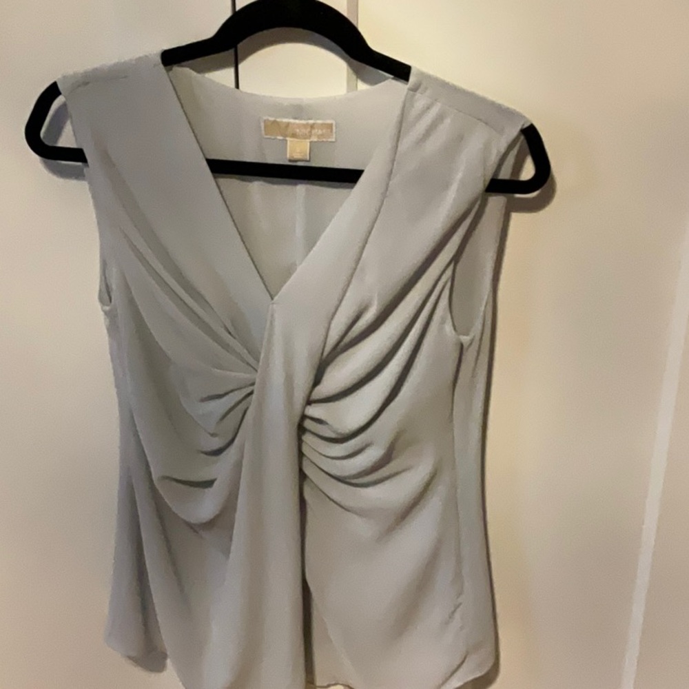 Michael Kors Elegant Gray Sleeveless Top - Picture 2 of 4